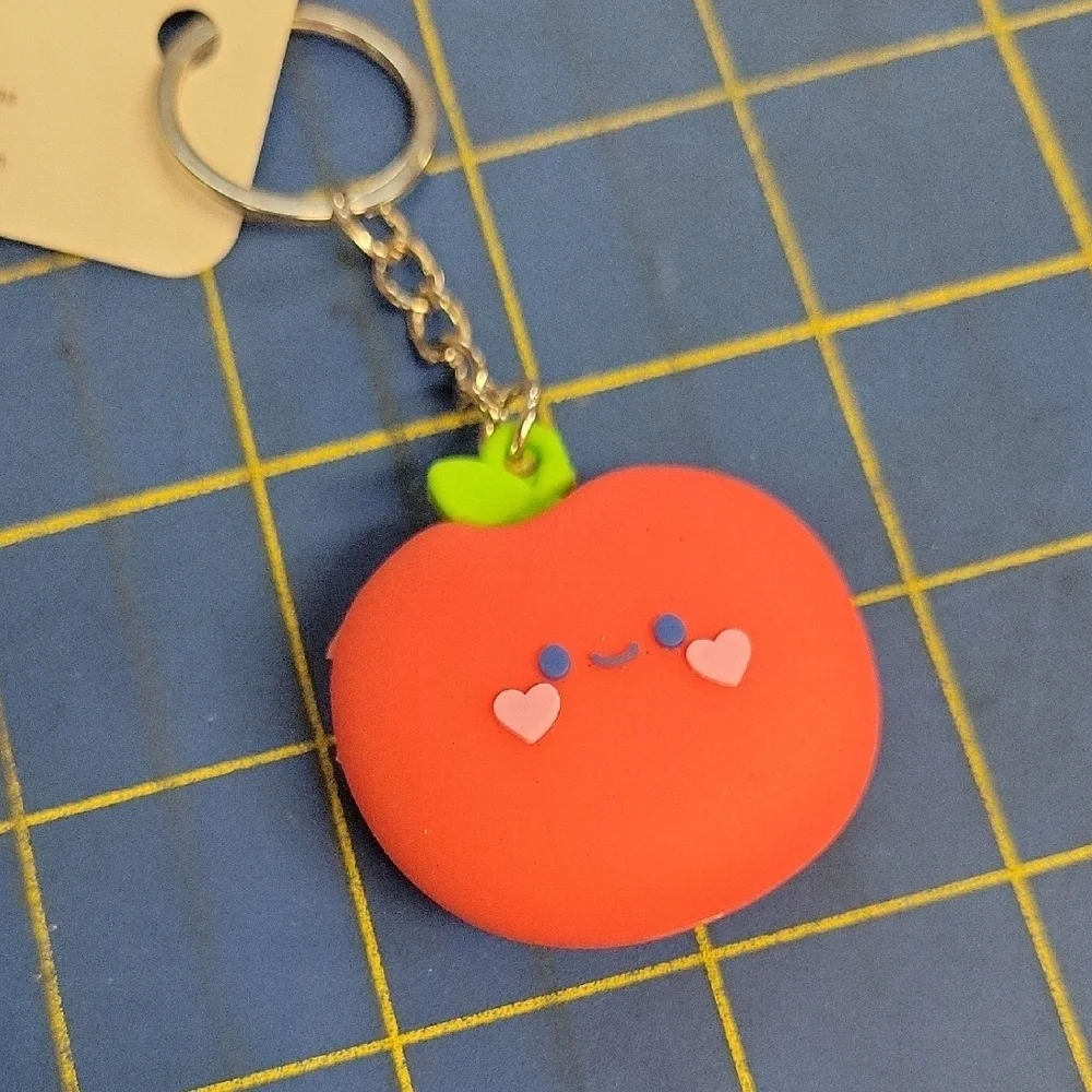 Tomato Red with Happy Face Heart 1.5